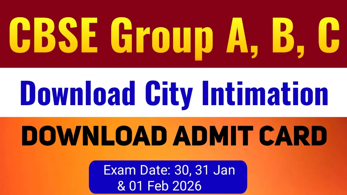 Cbse Group a b c Admit Card 2026 Download