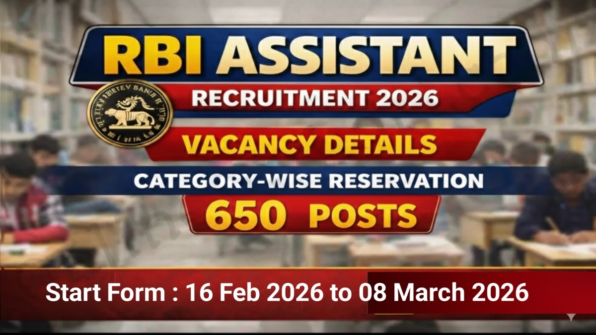 RBI Assistant Recruitment 2026 Notification OUT For 650 Posts Apply Online