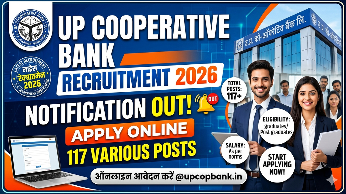 UP Cooperative Bank Recruitment 2026 Notification Out – Apply Online for 117 Various Posts