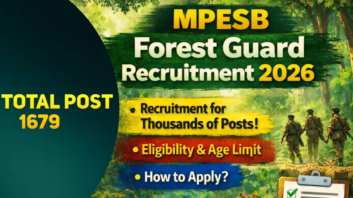 MPESB Recruitment 2026 Notification 1679 Post for Forest Guard, Jail Prahari, Jail Warder