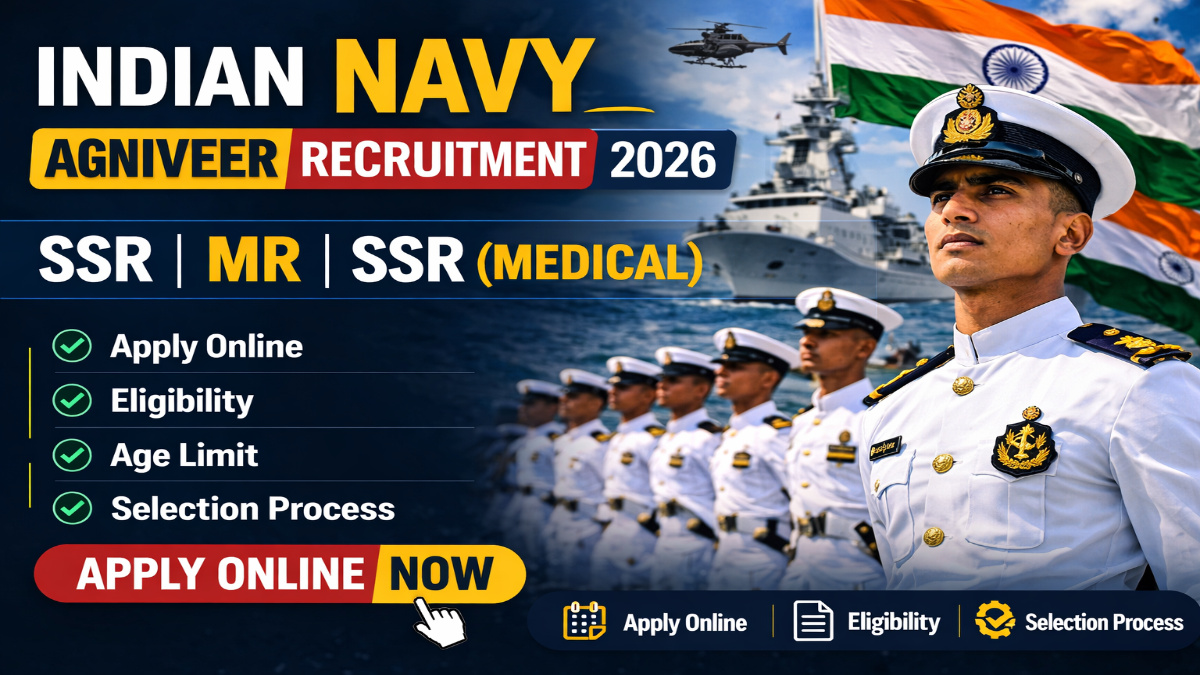 Indian Navy Agniveer Recruitment 2026 – Apply Online for SSR, MR & SSR (Medical) Posts