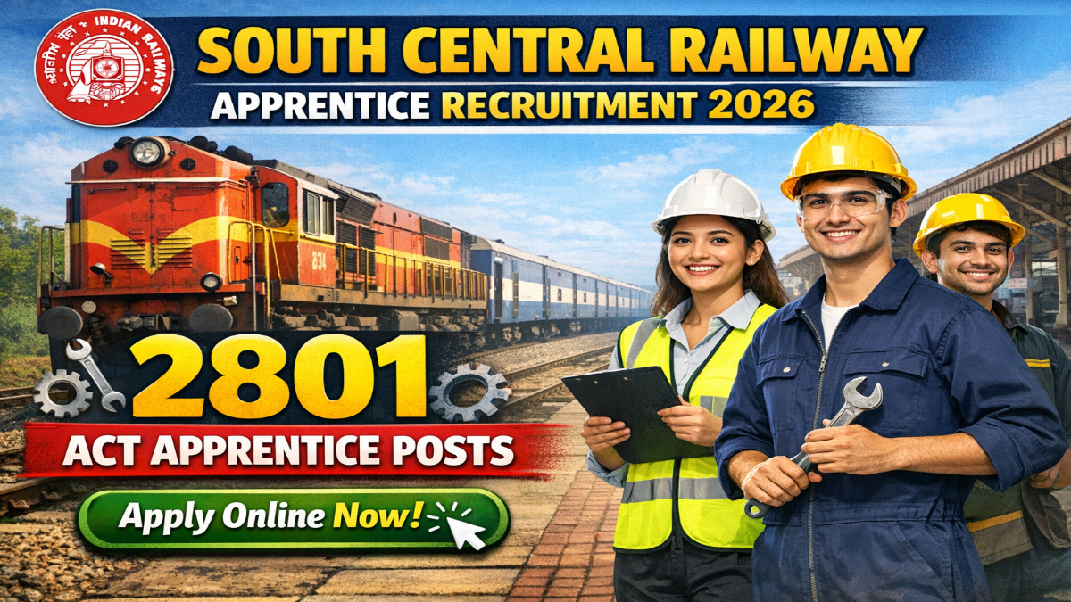 South Central Railway Apprentice Recruitment 2026 - Apply Online for 2801 Act Apprentice Posts