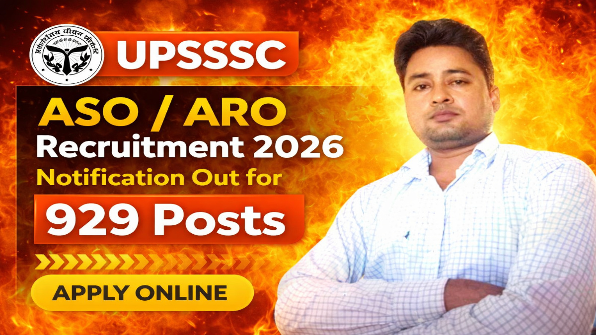 UPSSSC ASO/ARO Recruitment 2026 Notification Out for 929 Posts - Apply Online