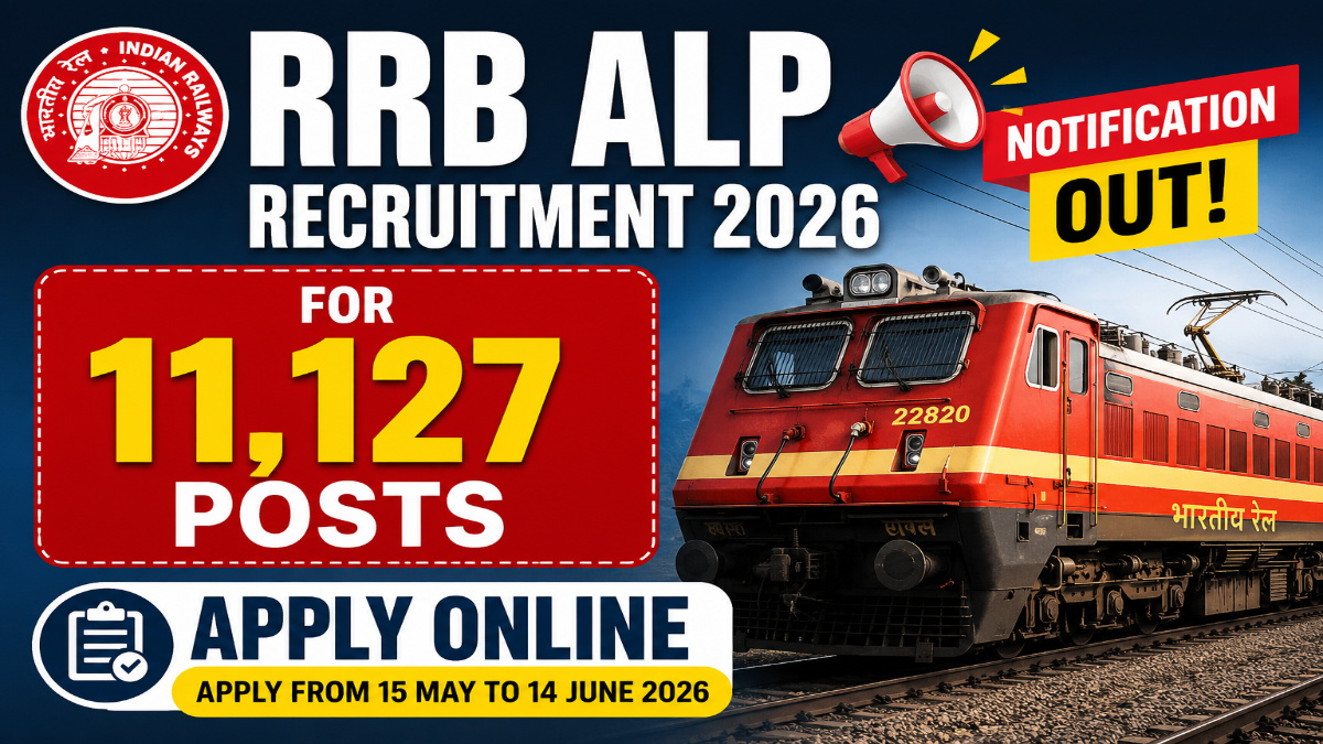 RRB ALP Recruitment 2026 Notification OUT For 11,127 Posts – Apply Online