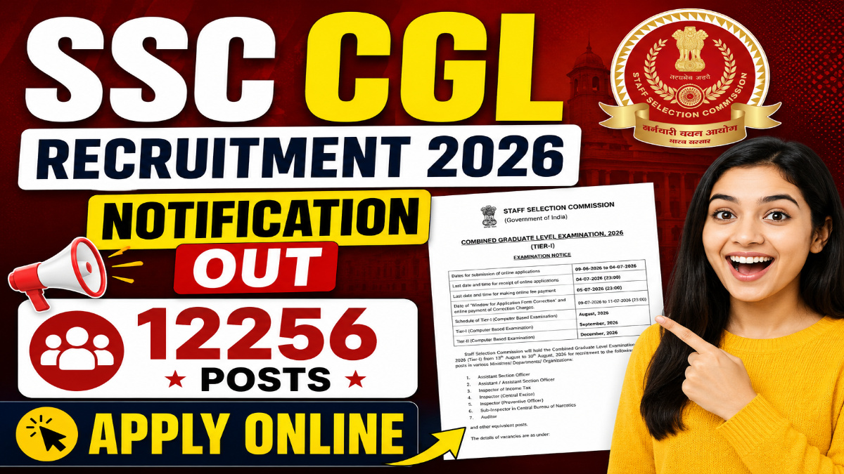 SSC CGL Recruitment 2026 Notification OUT For 12256 Posts – Apply Online