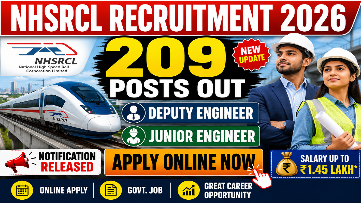 NHSRCL Deputy Engineer & Junior Engineer Recruitment 2026 Notification OUT For 209 Posts – Apply Online