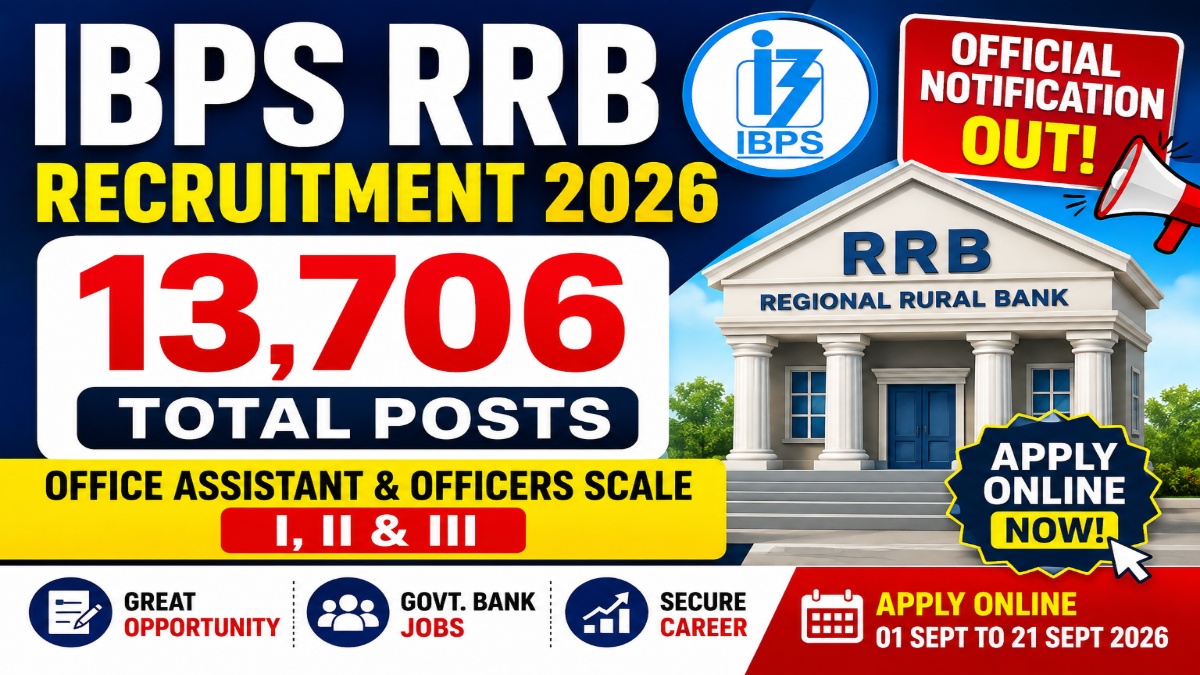 IBPS RRB Recruitment 2026 Notification Out for 13,706 Posts – Apply Online